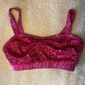 Pink stoned Balera dance costume top!